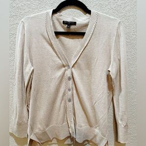 Banana Republic, 3-4 sleeve, Cream Cardigan, Size Small